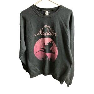 Disney Women's Aladdin Flying Sunset Sweatshirt Size Large